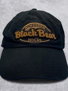 Black Bead Holes Nineteen Embroidered Black Baseball Cap